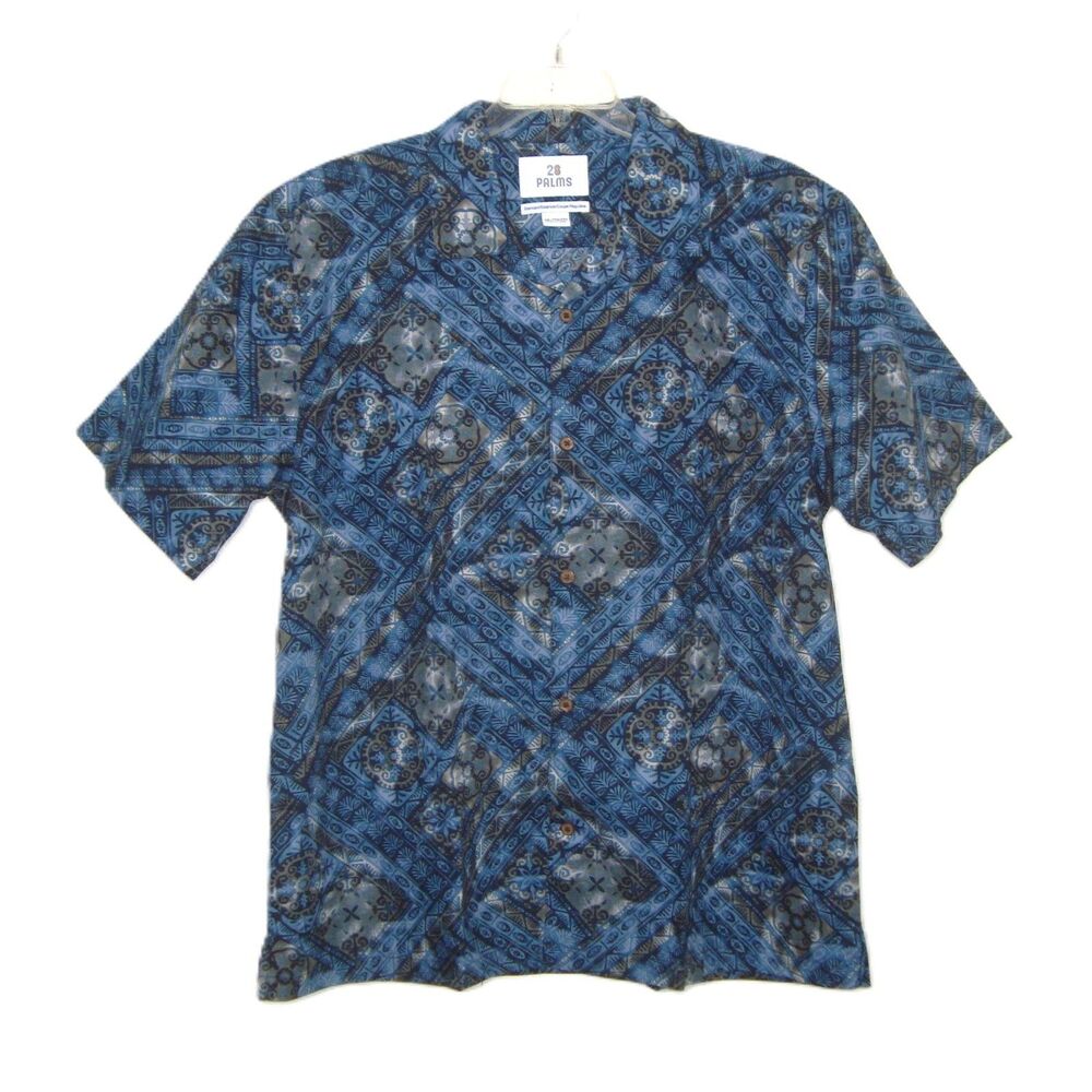 NWOT 28 Palms Mens Hawaiian Tribal Cotton Camp Shirt Size XXL
